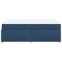 Cama box spring con colchón tela azul 140x190 cm