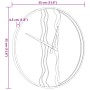 Reloj de pared de hierro y madera de roble marrón Ø35 cm