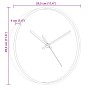 Reloj de pared poliestireno y cristal dorado y azul Ø29,5 cm