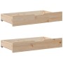Estructura de cama sin colchón madera maciza de pino 100x200 cm