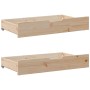 Estructura de cama sin colchón madera maciza de pino 90x200 cm