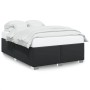 Estructura de cama sin colchón cuero sintético negro 140x190 cm