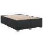 Estructura de cama sin colchón cuero sintético negro 140x190 cm