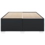 Estructura de cama sin colchón cuero sintético negro 140x190 cm