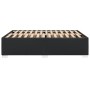 Estructura de cama sin colchón cuero sintético negro 140x190 cm