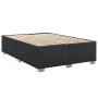 Estructura de cama sin colchón cuero sintético negro 140x190 cm