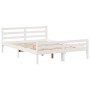 Estructura de cama sin colchón madera de pino blanca 140x200 cm
