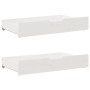Estructura de cama sin colchón madera de pino blanca 140x200 cm