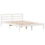 Estructura de cama sin colchón madera de pino blanca 140x200 cm