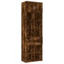 Armario de madera de ingeniería roble ahumado 70x42,5x225 cm