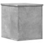 Caja de almacenaje madera ingeniería gris hormigón 30x35x35 cm