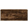 Caja de almacenaje madera ingeniería roble ahumado 90x35x35 cm