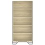 Estantería madera de ingeniería color roble Sonoma 80x31x169 cm
