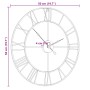 Reloj de pared de hierro negro Ø50 cm