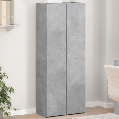 Armario archivador madera ingeniería gris hormigón 60x32x153 cm