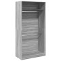 Armario de madera contrachapada gris Sonoma 100x50x200 cm