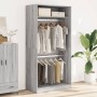 Armario de madera contrachapada gris Sonoma 100x50x200 cm