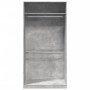Armario de madera contrachapada gris hormigón 100x50x200 cm