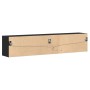 Mueble de TV de pared con LED negro 180x31x38 cm