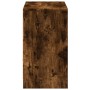 Mueble de TV LED madera ingeniería roble ahumado 91x34x61 cm