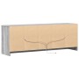 Mueble de TV LED madera ingeniería gris Sonoma 139,5x34x50 cm