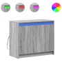 Aparador con LED madera de ingeniería gris Sonoma 72x34x61 cm