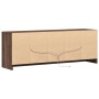 Mueble de TV LED madera ingeniería marrón roble 139,5x34x50 cm