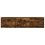 Mueble de TV LED madera ingeniería roble ahumado 165x34x40 cm