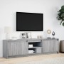 Mueble de TV con LED madera ingeniería gris Sonoma 180x34x50 cm
