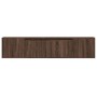 Mueble de TV de pared con luz LED marrón roble 180x31x39,5 cm