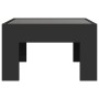 Mesa de centro con Infinity LED negro 50x50x30 cm