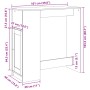 Mesa alta bar con estantes marrón roble 101x40x103,5 cm