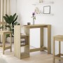 Mesa bar con estante madera roble Sonoma 124x46x103,5 cm