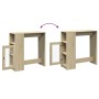 Mesa alta bar con estantes madera roble Sonoma 101x40x103,5 cm