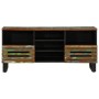 Mueble de TV madera maciza de acacia 100x34x46 cm