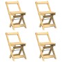 Sillas comedor plegables 4 uds Corona madera pino marrón cera