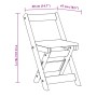 Sillas comedor plegables 4 uds Corona madera pino marrón cera