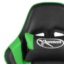 Silla gaming giratoria PVC verde