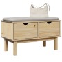 Banco de recibidor OTTA madera maciza de pino 80x40x45 cm