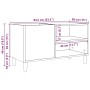 Mueble discos madera de ingeniería roble artisan 84,5x38x48 cm
