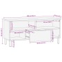 Mueble de TV madera de ingeniería negro 100x33x46 cm