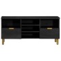 Mueble de TV madera de ingeniería negro 100x33x46 cm