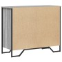 Cajonera de madera de ingeniería gris Sonoma 91x35,5x74,5 cm