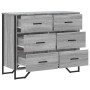 Cajonera de madera de ingeniería gris Sonoma 91x35,5x74,5 cm