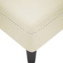 Tumbona con almohada y reposabrazo derecho terciopelo crema