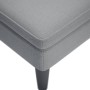Tumbona con almohada y reposabrazo derecho tela gris claro