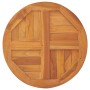Superficie de mesa redonda madera maciza de teca 2,5 cm 60 cm