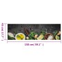 Alfombra de cocina lavable terciopelo dibujo especias 45x150 cm
