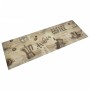 Alfombra de cocina lavable terciopelo marrón café 60x180 cm