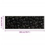 Alfombra de cocina lavable terciopelo negro Morning 60x180 cm